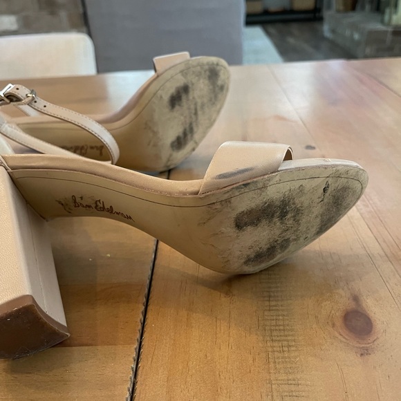 Neutral/Nude Sam Edelman Sandals Heels sz 10 - Picture 3 of 7